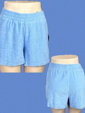 Swimsuits For All Womens  Cornflower Blue Terry Cloth Lounge Shorts Size 22/24